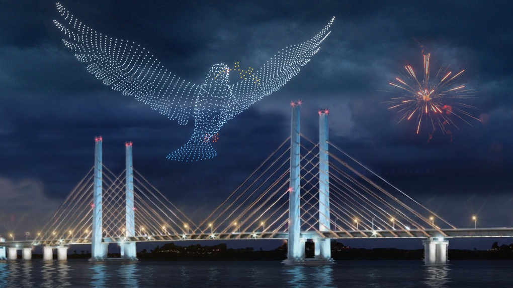 Торжественное открытие Архангельского моста