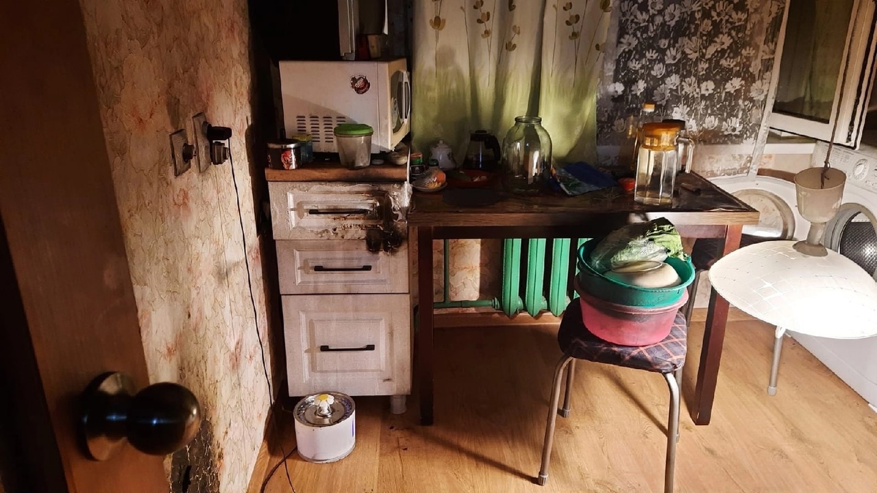 Кухня после пожара Кухня после пожара