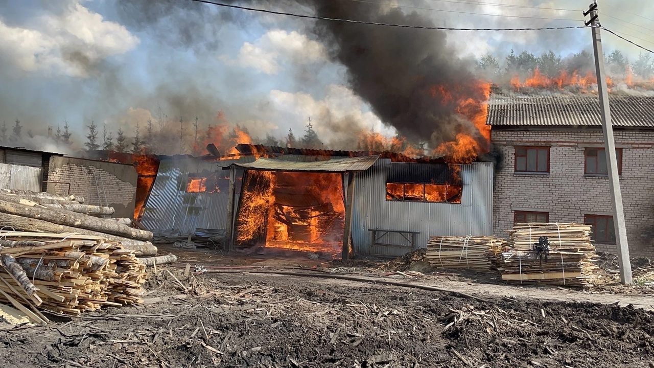 Пожар в Верховажье