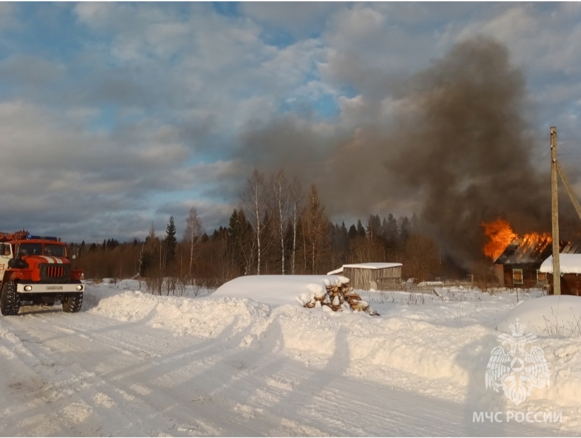 Пожар под Тотьмой.