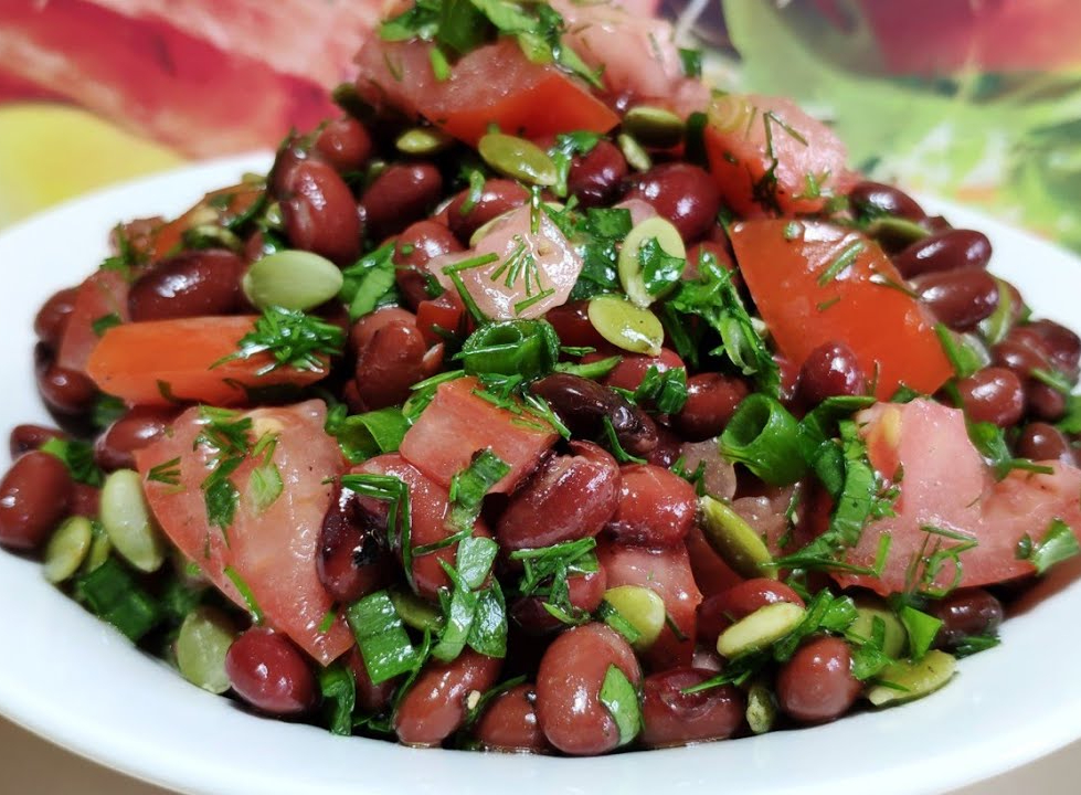 салат с фасолью салат с фасолью