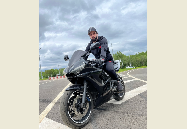 Даниил Вовченко на мотоцикле
