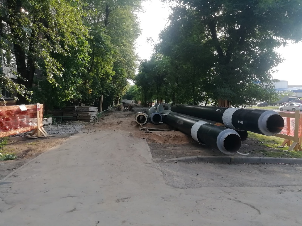 Замена труб на улице Краснодонцев Замена труб на улице Краснодонцев