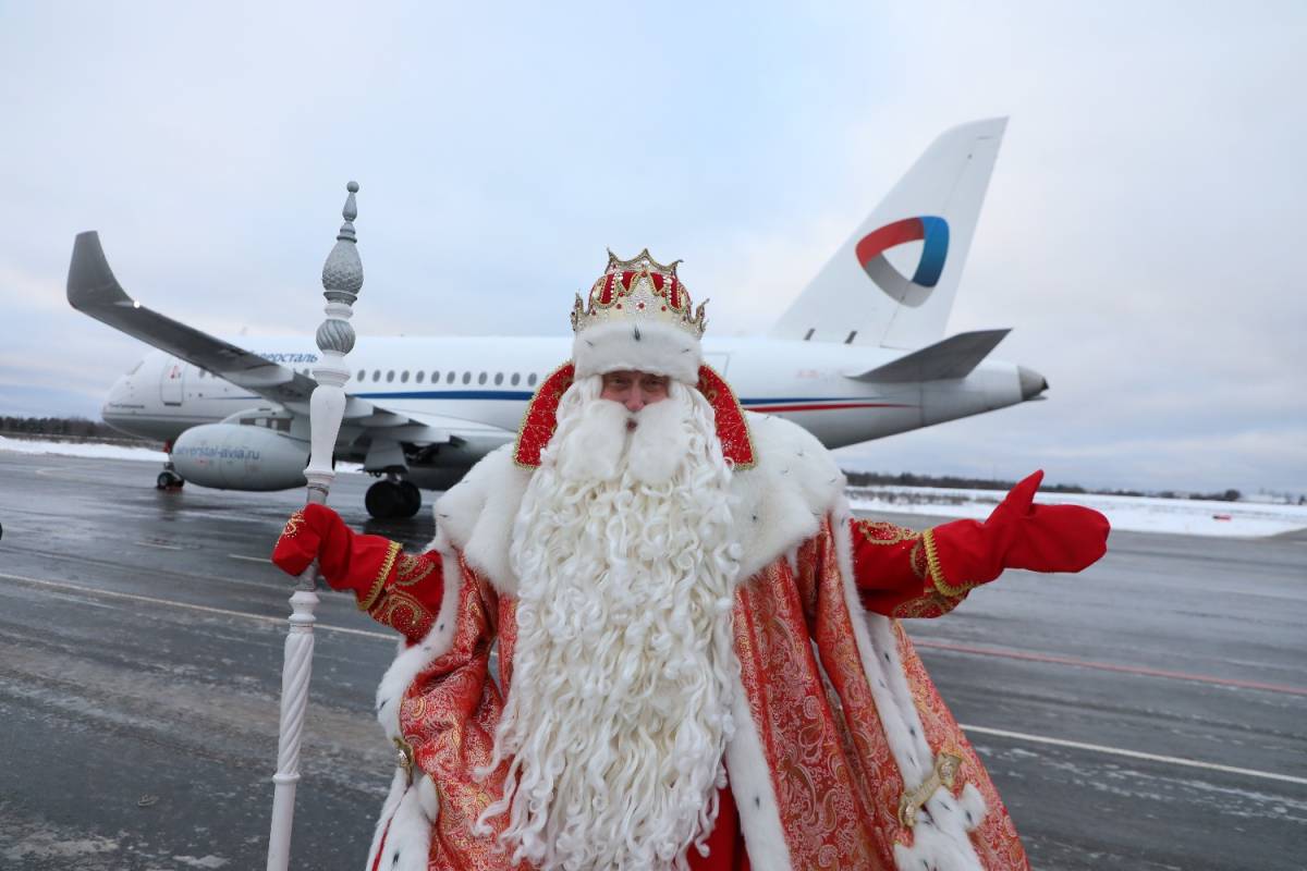 Дед Мороз в аэропорту Великого Устюга
