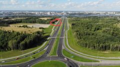 Южное шоссе - кольцо с Шекснинским и примерное место выезда с Ленинградской