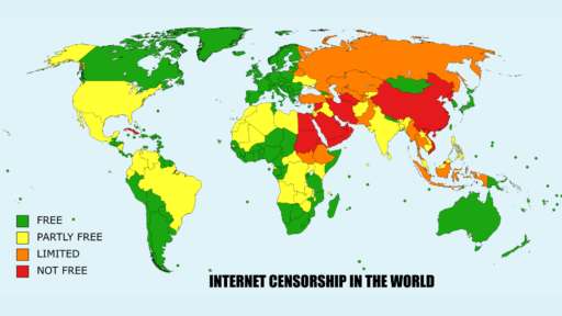 Карта свободы интернета по странам мира на 2020 год