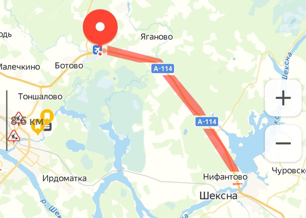 Опасный участок 4-полосного движения