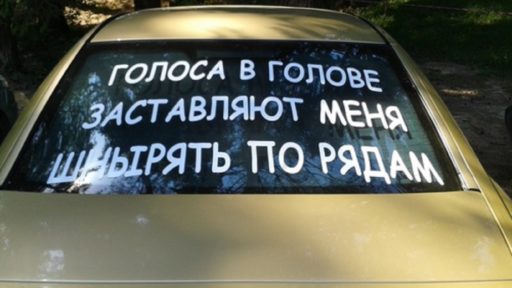 голоса в голове заставляют меня шнырять по рядам