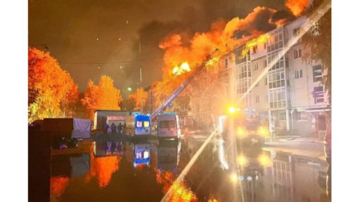 Взрыв газа и тушение пожара в Тобольске