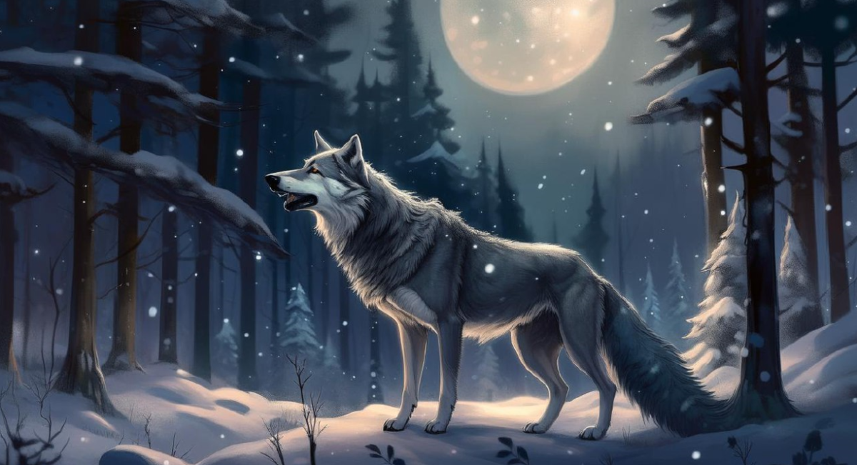 Волк зима