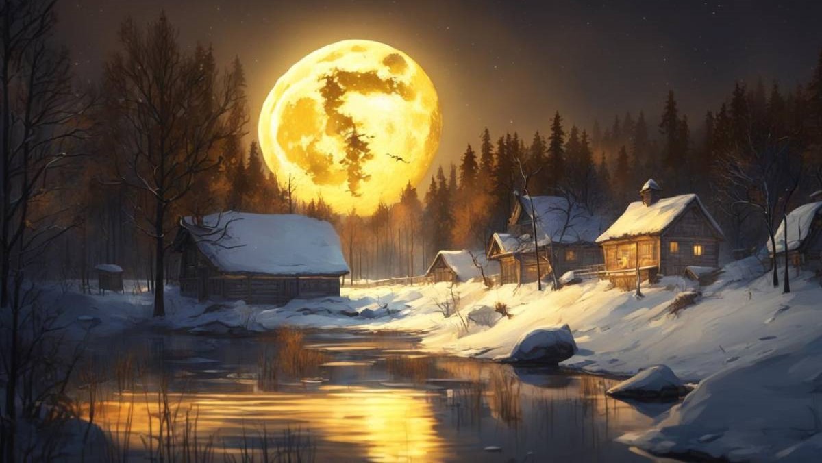 Луна зима