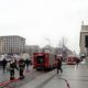 Пожарные возле Театра сатиры в Москве