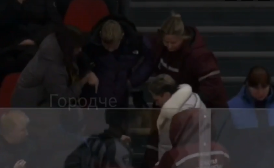 Шайба попала в голову Шайба попала в голову