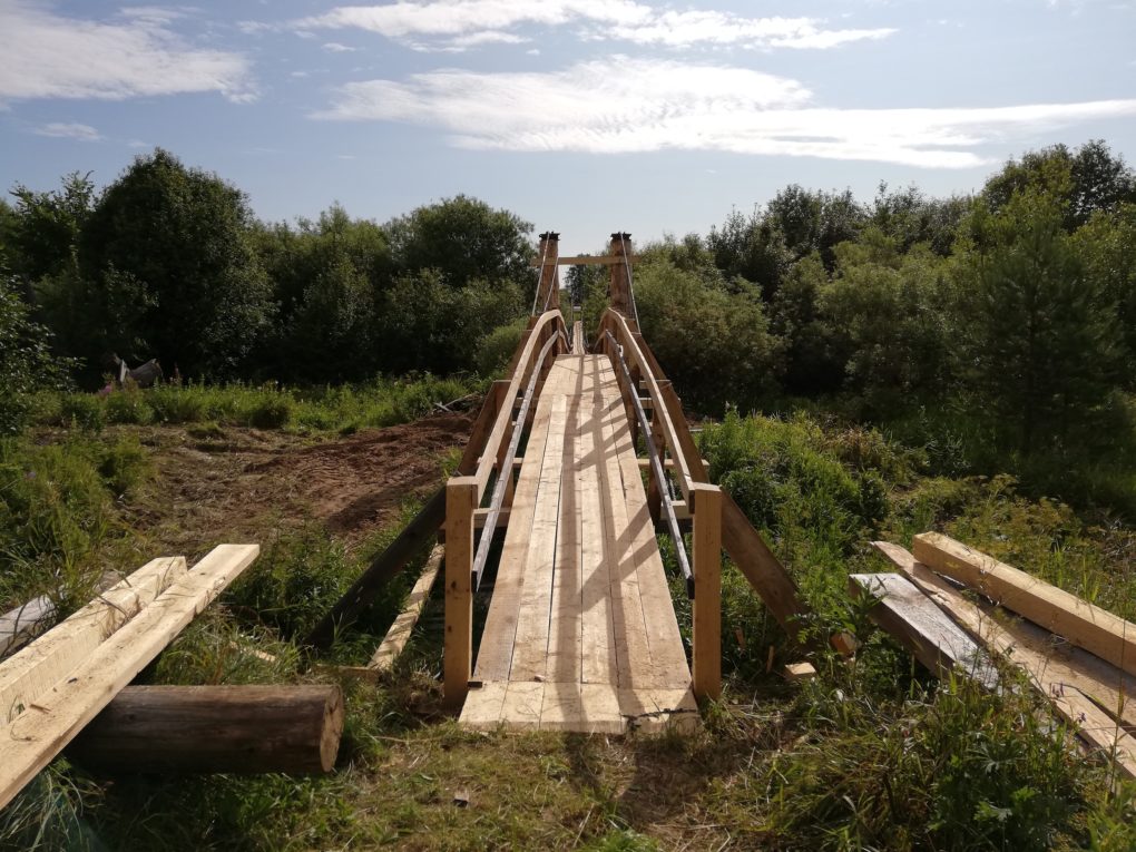 Строительство моста через реку Толшма - 2019 год