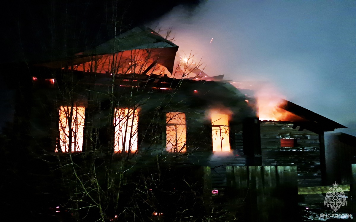 Пожар в Белозерске