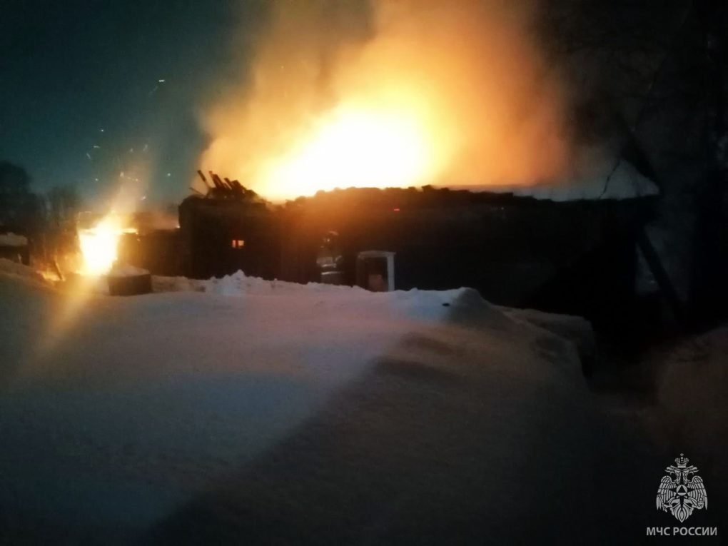 Пожар в деревне Новая