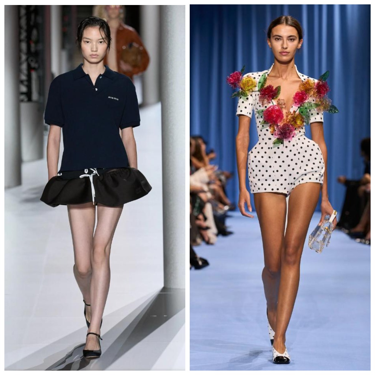 Мода на сверхкороткое возвращается (Miu Miu, Balmain)