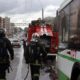 Автобус вспыхнул при спуске к улице Гончарной