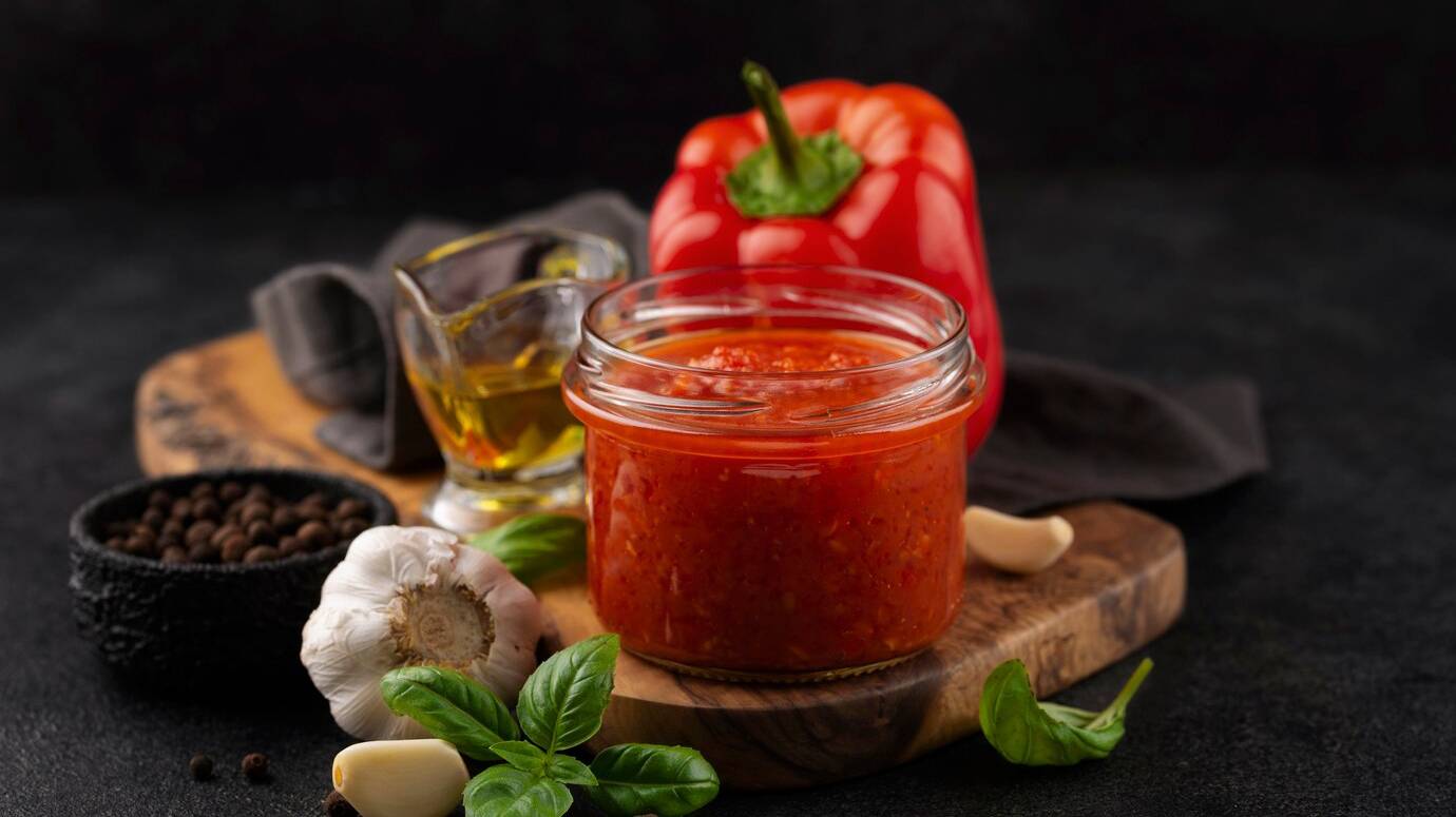 delicious-red-pepper-sauce-arrangement_23-2149358119