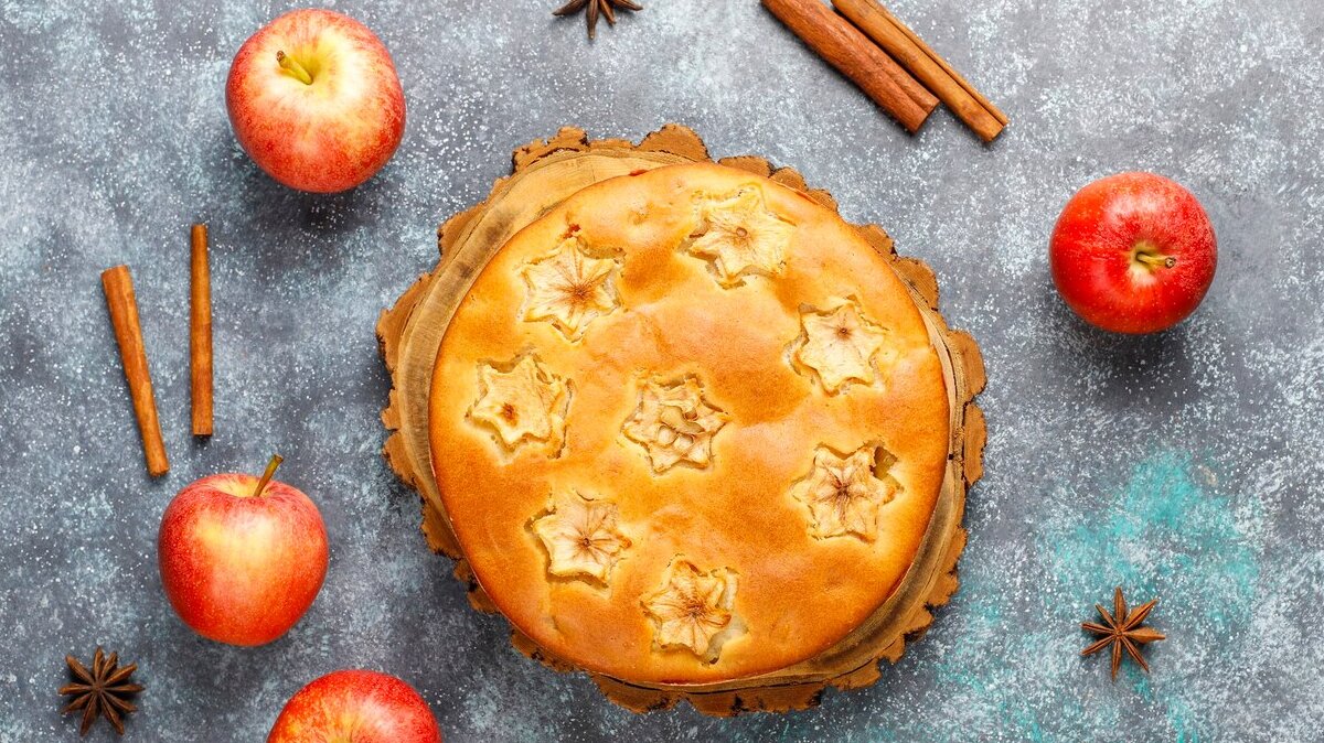 пирог с яблоками