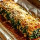 мясной рулет со шпинатом и сыром