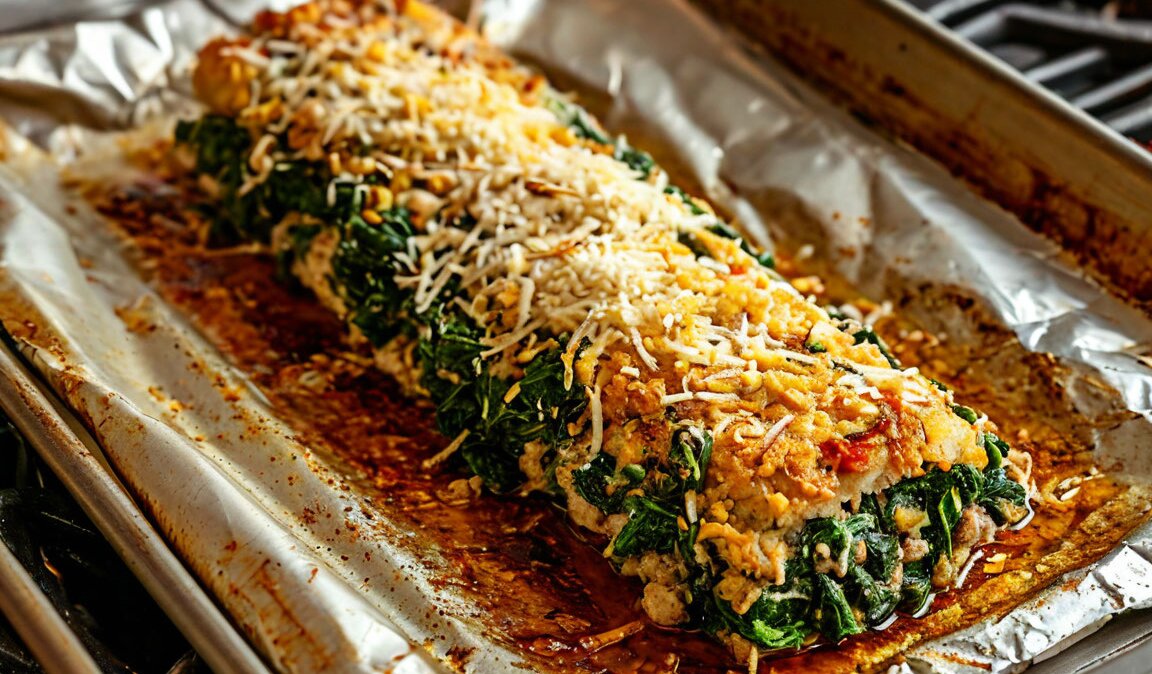 мясной рулет со шпинатом мясной рулет со шпинатом и сыром
