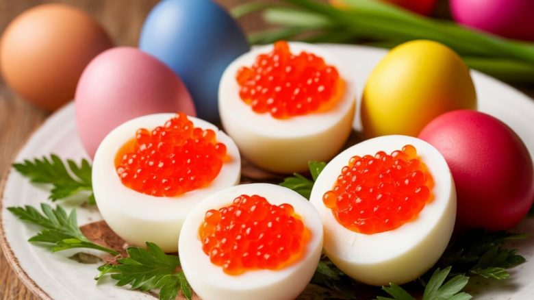 пасхальные яйца с икрой