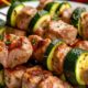 шашлык из индейки с кабачками