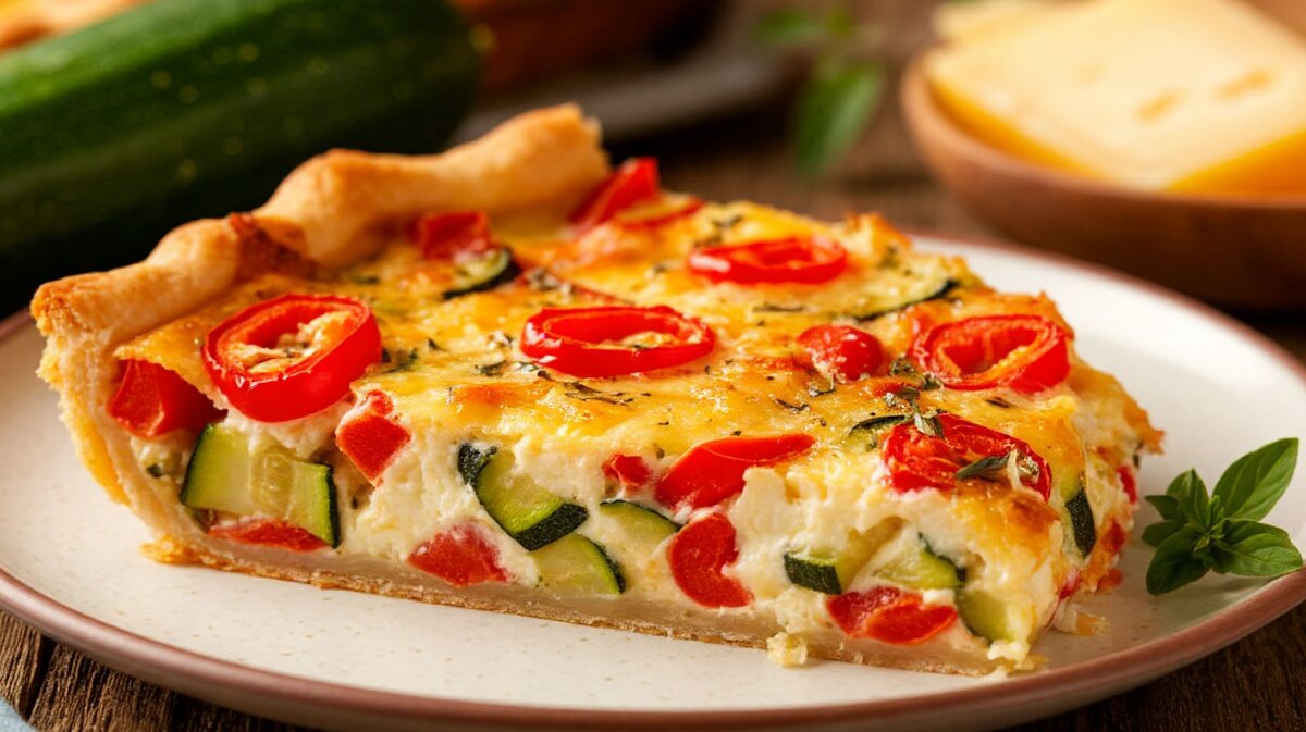 выпечка пирог с кабачками и перцем