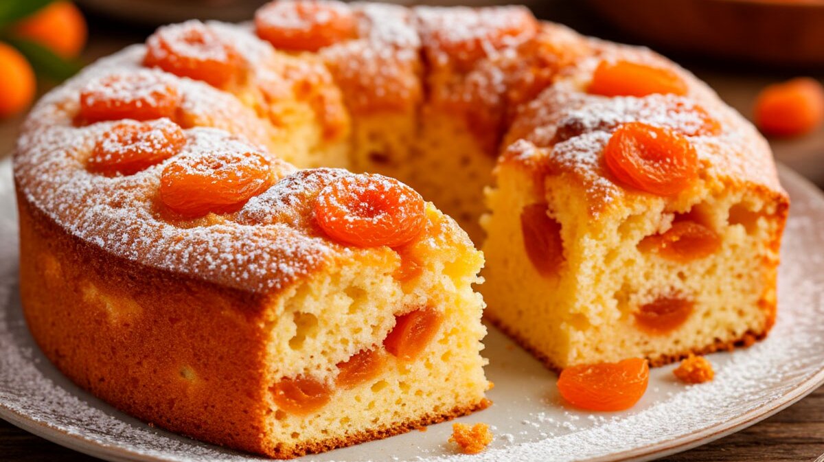 выпечка творожный манник с курагой