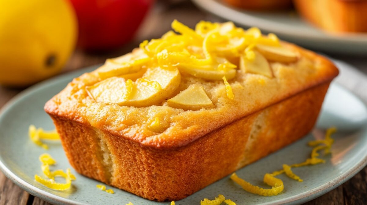 выпечка йогуртовый кекс с яблоками и лимоном
