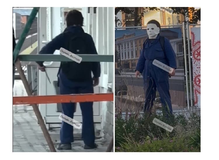 Вологжане прячутся от женщины с ножом и в маске