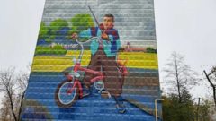 В Череповце появилось граффити в память о герое СВО