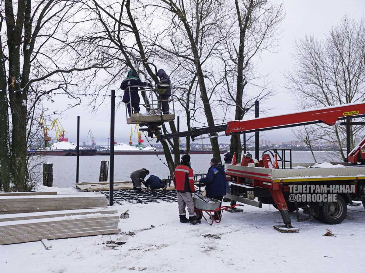В Череповце завершается строительство именной набережной Нины Соколовой