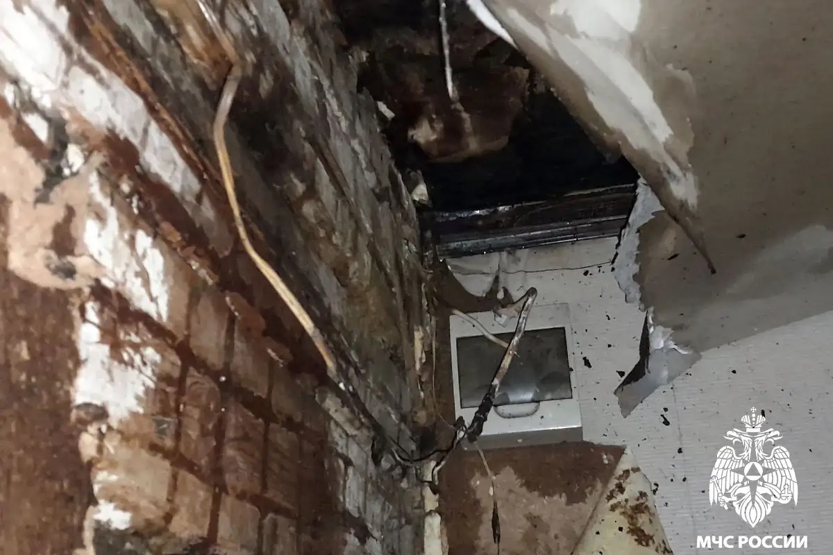 Очаг возгорания на улице Сенной