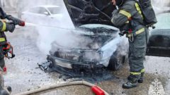 Машина сгорела почти полностью