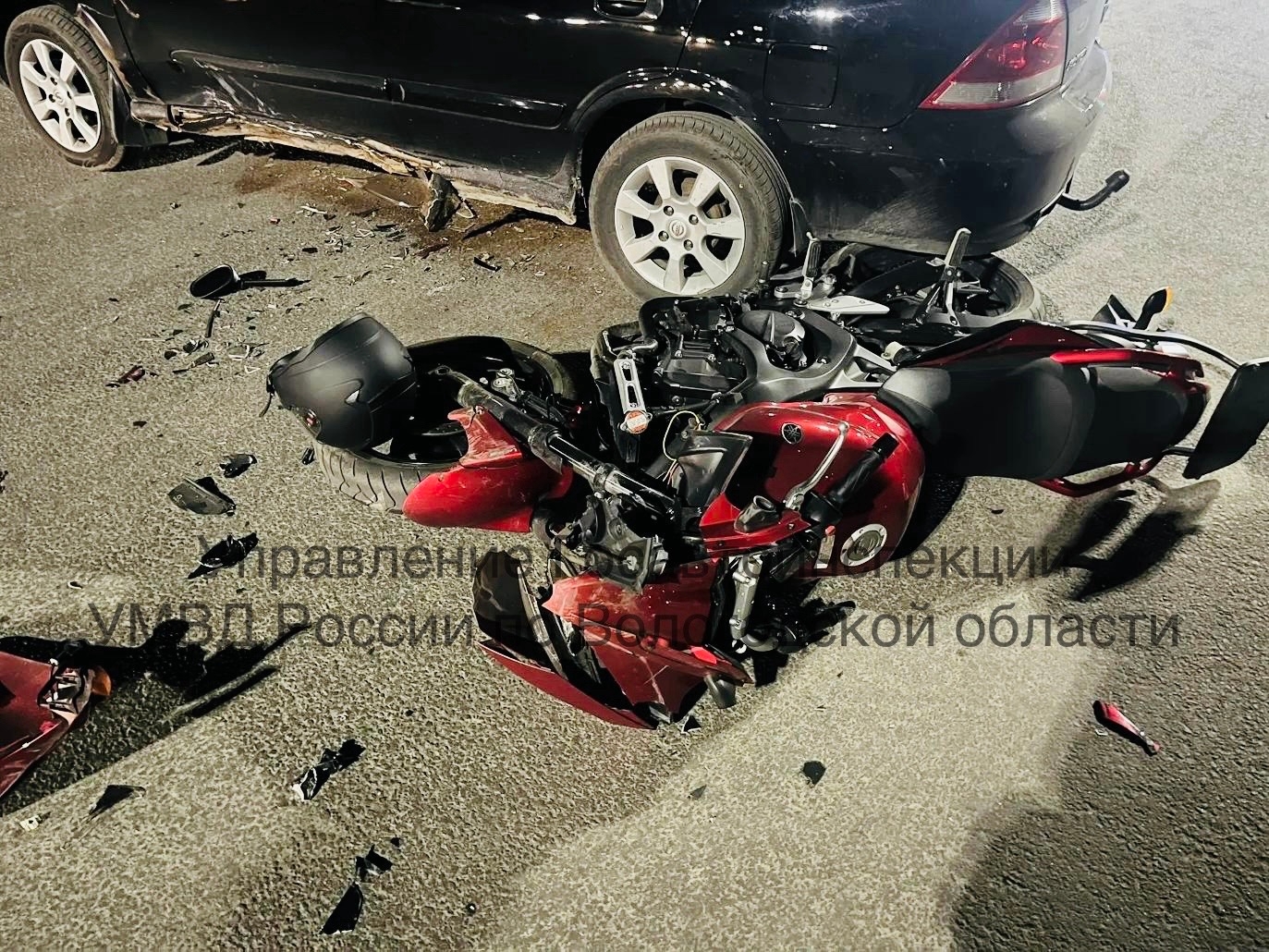 Мотоцикл после ДТП
