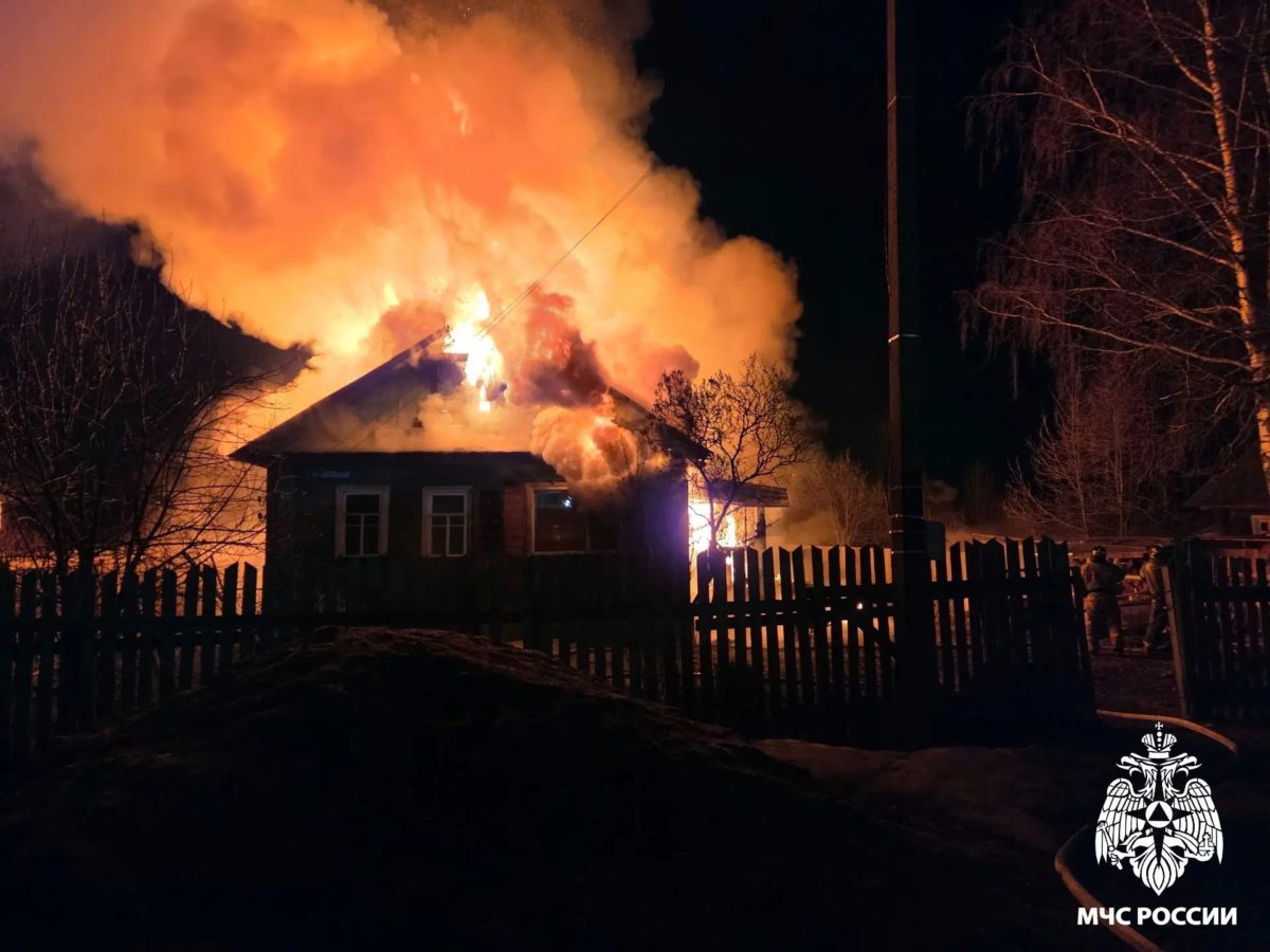 Пожар в Харовске