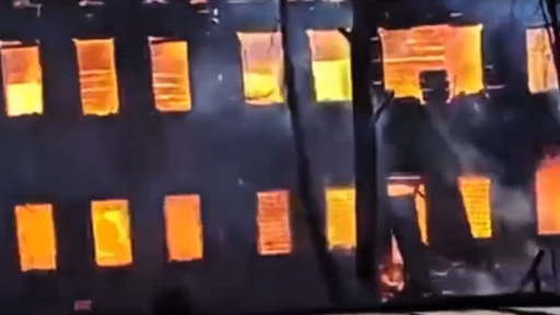 Пожар в селе имени Бабушкина