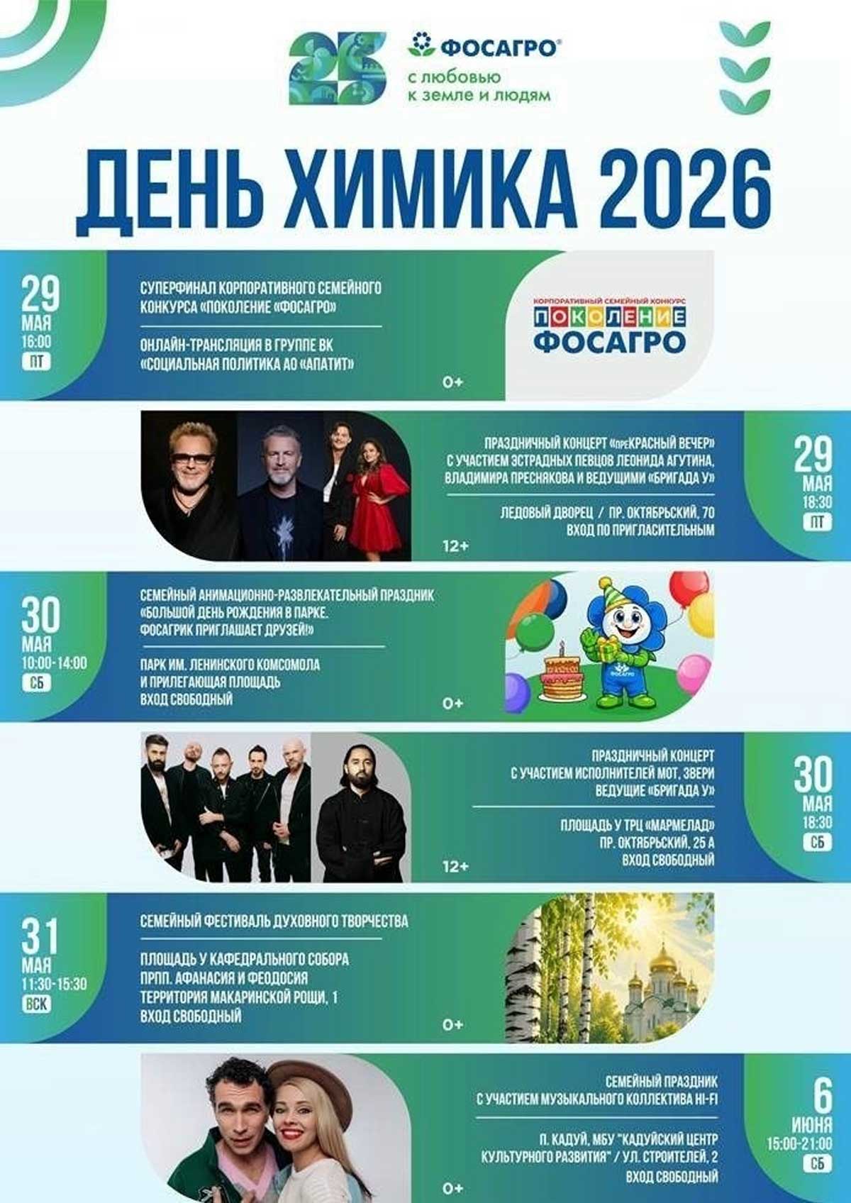 Группа «Звери» выступит в Череповце на праздновании Дня химика