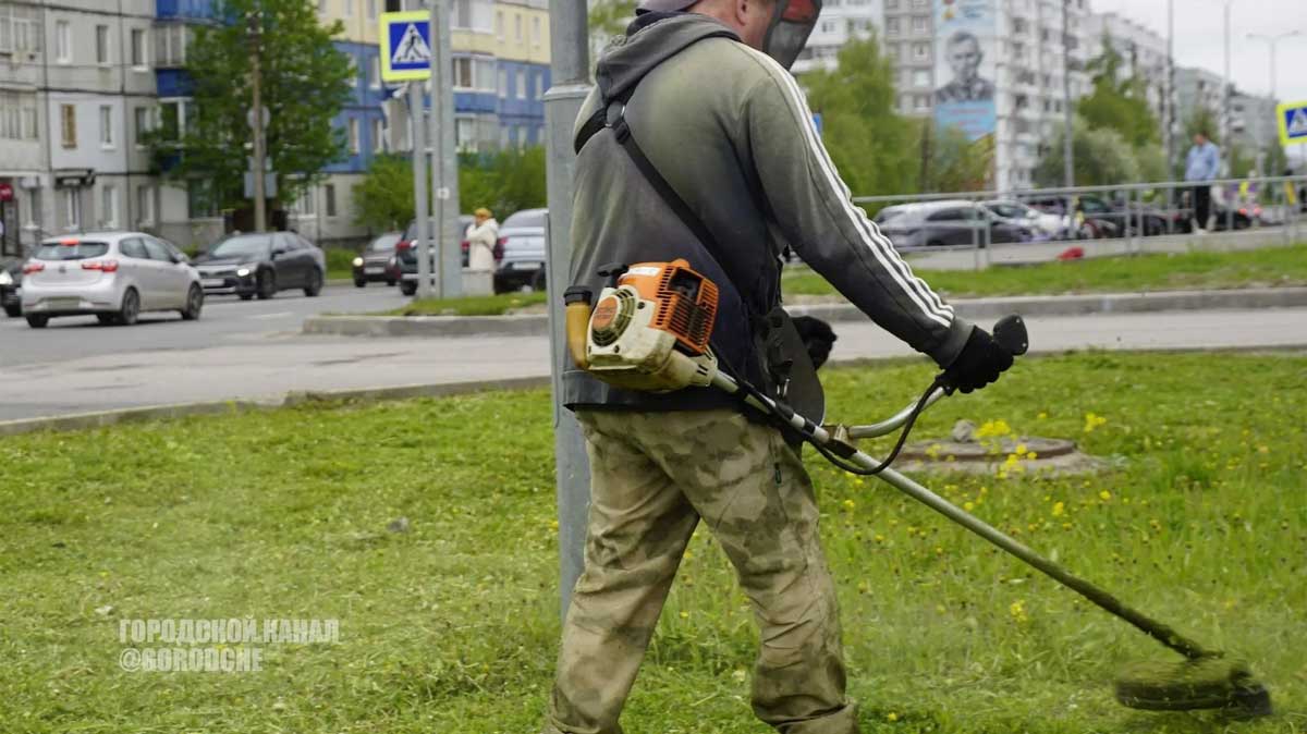 В Череповце стартовал сезон покоса травы