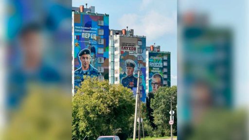 Новые муралы с портретами героев появились на Северном шоссе