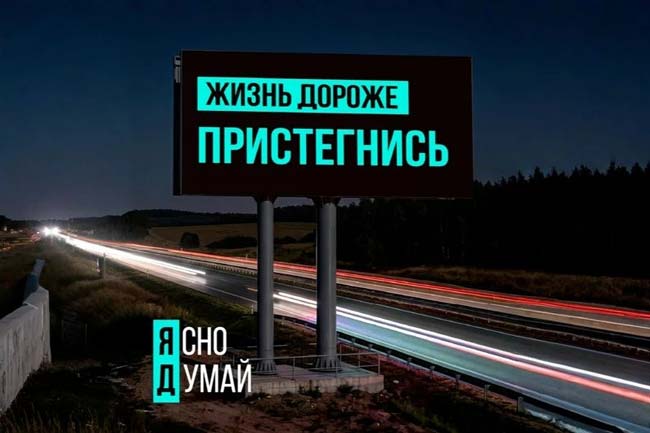 На дорогах Вологодской области появились баннеры «Ясно думай»